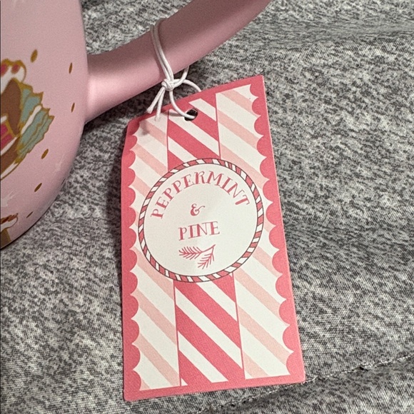 Peppermint & Pine Pink Mug with Gingerbread Design - Picture 3 of 6